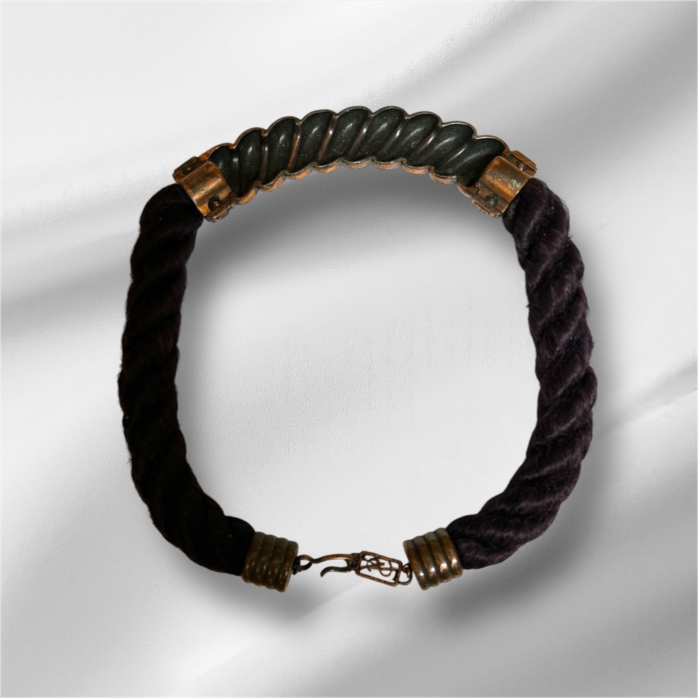 Yves Saint Laurent Vintage 1970’s Copper/ Crystal Statement Necklace - Picture 12 of 12